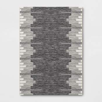 Graphic Steps Outdoor Rug Black - Threshold™