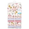 Hudson Baby Infant Girl Cotton Rich Flannel Receiving Blankets Bundle, Soft Painted Floral, One Size - 2 of 4