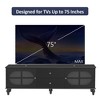 Sapphtopaz Modern TV Stand for TVs Entertainment Center Console Table with Shelves and Storage Cabinets TV Stands for Living Room - 2 of 4