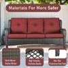 Gymojoy 5 Pieces Outdoor Wicker Sofa with Swivel Chairs, Coffee Table, Patio Furniture Set - 4 of 4
