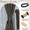 Unique Bargains Cotton Hand-Woven Decorative Tassel Curtain Tiebacks with Wood Club - 3 of 4