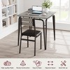 Small Square kitchen Dinner Table Set for 2,With Upholstered, Dining Room Furniture for Breakfast Nook, Apartment, Home Office Small Space, 3 Piece - 2 of 4