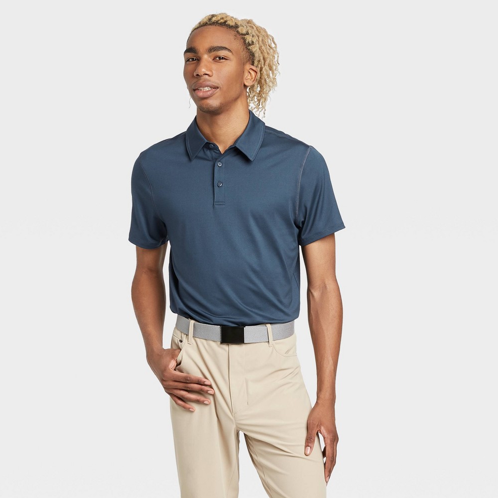 Men's Jersey Golf Polo Shirt - All in Motion Blue XL, Men's was $20.0 now $12.0 (40.0% off)