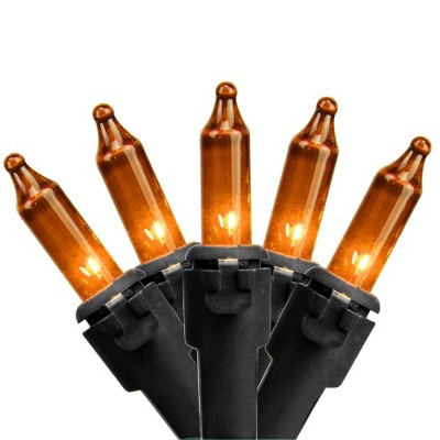 Northlight 35ct Mini String Lights Orange - 7' Black Wire