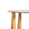 Wooakway 30" Height Contemporary Round Wood Dining Table Versatile Dining Conference Entertaining Solution in Black/Walnut/Natural Wood Finish - 4 of 4