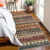 Area Rug Washable Low Pile Geometric Printed Floor Cover Non Slip Distressed Indoor Throw Rug Foldable Soft Ultra Thin Farmhouse Carpet - 2 of 4