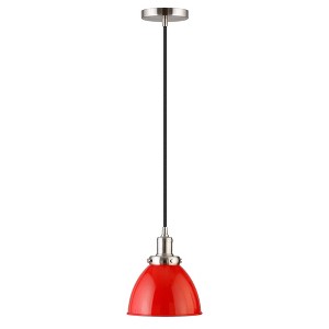 Hudson and Canal 8" Wide Pendant with Metal Shade - 1 of 4