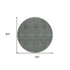 Teal Blue Beige And Taupe Floral Washable Indoor Outdoor Area Rug - 3 of 4