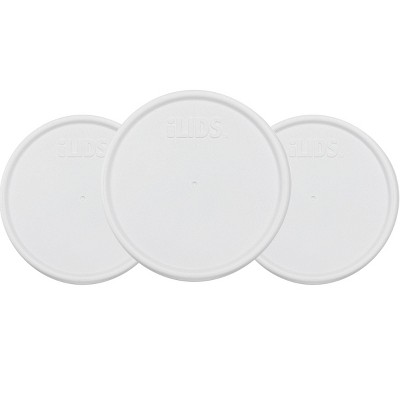 iLIDS 3pk Wide Mouth Storage Lid - White