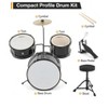 Coucheta 3-Piece Junior Drum Sets - Beginner Kits with Snare, Cymbal, Sticks & Seat - for Kids and Beginners - 3 of 4