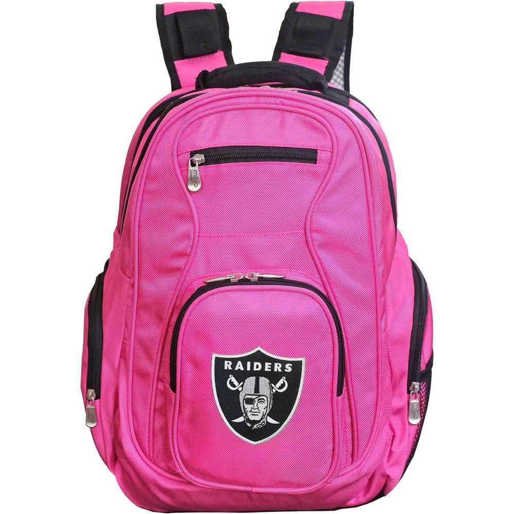 Photos - Travel Accessory NFL Las Vegas Raiders Premium 19" Laptop Backpack - Pink