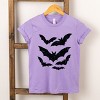Halloween Bats Distressed - Youth Short Sleeve Graphic T-Shirt and Toddler Short Sleeve Graphic T-Shirt - 3 of 4