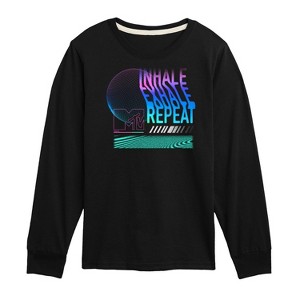 Boys' - MTV - Inhale Exhale Long Sleeve Graphic T-Shirt - 1 of 3