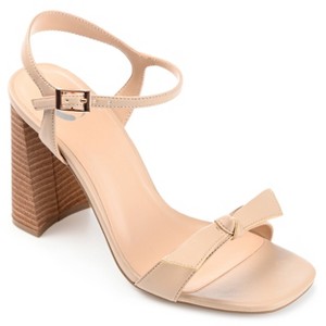 Journee Collection Womens Dianne Tru Comfort Foam Open Square Toe Stacked Heel Sandals Nude 11 - 1 of 4
