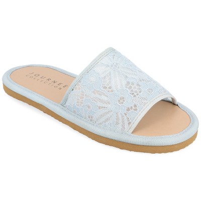 Journee Collection Womens Eniola Slide Flat Sandals