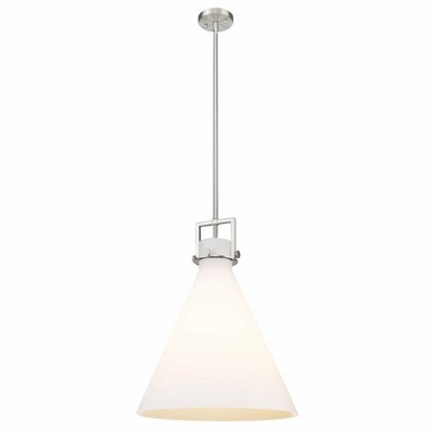 Newton Cone - 1 Light Stem Hung Pendant In Industrial Style-22.75 Inches Tall and 18 Inches Wide