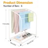 5 Tier 44" Tall Pool Towel Rack Outdoor with Wheels, Freestanding Towel Rack Stand - 3 of 4