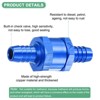 Unique Bargains Aluminum Alloy Durable Non Return One Way Check Valve Blue - 2 of 4