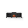 HomeStock 11 in. Freestanding Wood Smart Electric Fireplace TV Stand in Brown with ambient lighting effects - 2 of 4
