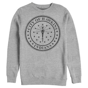 Men's Stranger Things City of Hawkins Crest Sweatshirt - 1 of 3