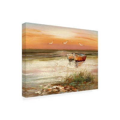 Rio 'Florida Sunset' 14x19 Outdoor Canvas Print with Weather Treated Wood Frame