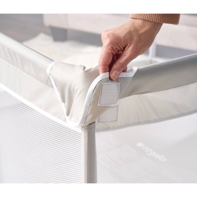 Gray Mesh Portable Soft Sided Baby Playpen