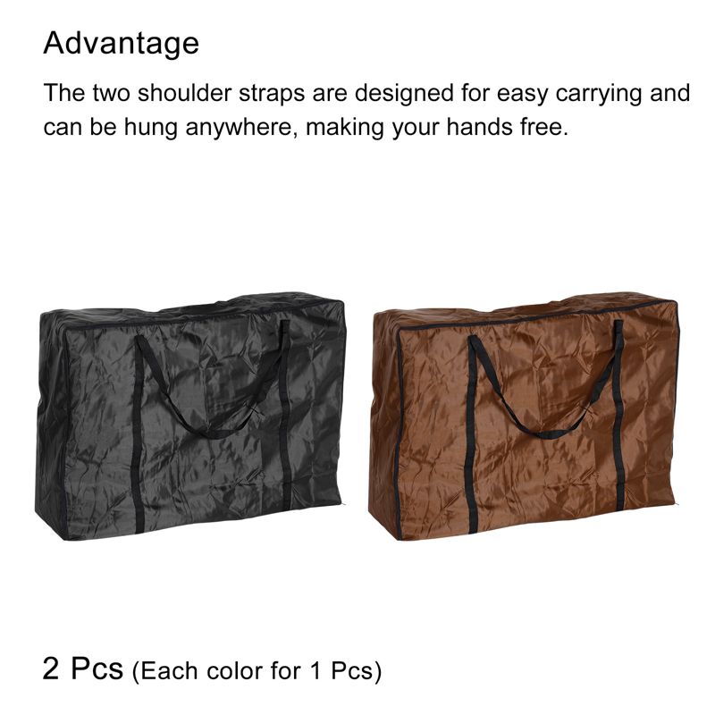 Unique Bargains Multicolor Outdoor Camping Waterproof Folding Lounge Chair Storage Bags 2 Pcs, 3 of 7