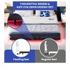 Queen Size Floating LED Bed Frame Metal Platform Steel Slats with Charging Station For Bedroom - 4 of 4