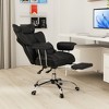 Costway Office Desk Chair Big and Tall Executive Office Chair with Footrest Lumbar Support Black/Grey/White - 2 of 4