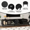 70" Mid Century Modern TV Stand with Rattan Doors and Drawers for 80 Inches TV,Media Console for Living Room-Baofuwish - 3 of 4