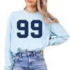 Football Jersey 99 - Womens Garment Dyed Long Sleeve - 3 of 3