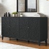 Galano Verbus Erdstall Wood 61.5 in. 4 Door Sideboard with Adjustable Shelves in Pearl White Oak, Black, Oslo Oak - 2 of 4
