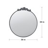 Kumasinova Arch/Round Mirror,Wall Mirror with Gleaming Primrose Frame,Decorative Mirror for Wall Decor,Bathroom,Bedroom,Living Room,Gold/Black - 3 of 4