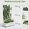 SpassWay 71"H Metal Planter Box with Trellis Raised Garden Bed with Arbor Privacy Screen with Wheels - 4 of 4