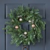 DOMETOUR 26 Inch Artificial Christmas Wreath, Pine Needle Wreath with Balls for Front Door Winter Christmas Decor Indoor Outdoor - 2 of 4