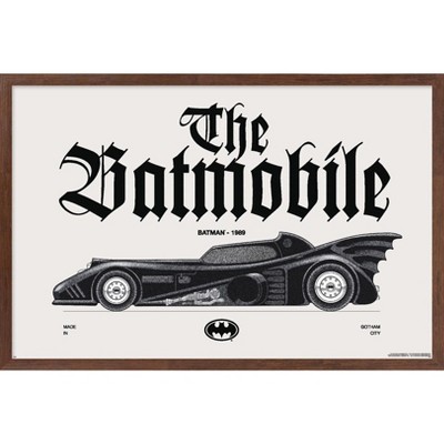 Trends International DC Comics Batman: 85th Anniversary - The Batmobile 1989 Framed Wall Poster Prints