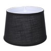 ALUCSET 10 x 12 x 8 Inch Linen 2 Tone Drum Style Lamp Shade with Spider Frame for Table and Floor Lamps with Harp Attachment, Black & White (2 Pack) - 2 of 4