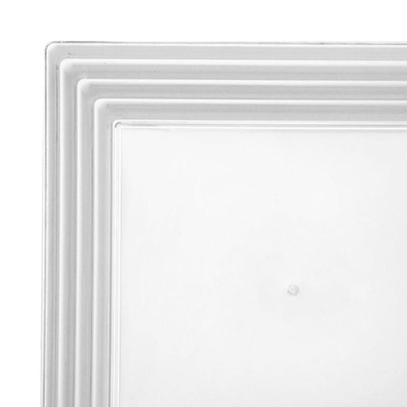 Smarty Had A Party 12" x 12" Clear Square with Groove Rim Plastic Serving Trays (24 Trays), 2 of 5