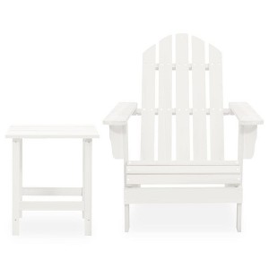 vidaXL Garden Chair White Solid fir wood Standard Ergonomic - 1 of 4