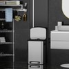 Dolonm 13 Gallon  Kitchen Foot Pedal Operated Soft Close Trash Can - Stainless Steel Rectangular Bustbin with 30 Garbage Bags - 4 of 4