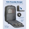 Hynes Eagle 40L TSA Friendly Travel Backpack + Fanny Pack-Grey - 3 of 4