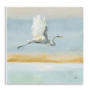 Stupell Industries Egret Bird Flying Ocean Breeze Wall Plaque Art - 1 of 4