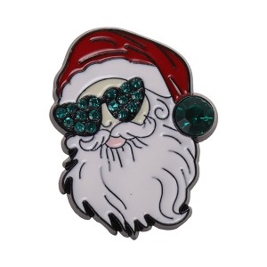 Unique Bargains Christmas Brooches Alloy Dripping Wax White Red 1.18"x1.18" 1 Pc - 1 of 4