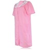 JEFFRICO House Dresses for Women with Pockets - Lightweight Breathable Short Sleeve Muumuu & Nightgowns Snap Front Housecoat Dusters - 4 of 4