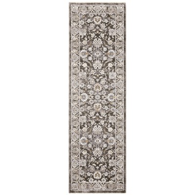 Oriental Weavers Maharaja 070N1 Grey/ Ivory Indoor Area Rug - 2'3" x 7'6"