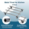 Itopfox 4Pcs Stainless Steel Trivet for Hot Dishes, Lightweight Metal Trivets for Hot Pots & Pans, Heat Resistant Mats for Countertop Cooling Cooking - 2 of 4