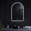 MAYEERTY Arched Aluminum Alloy Bathroom Mirror with Unframed Defogging Function for Bathroom Gold - 2 of 4