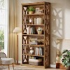 Tribesigns 6-Tier Wooden Bookshelf, 71" Tall Freestanding Bookcase, Industrial Display Shelves for Home Office, Living Room, Brown - 2 of 4