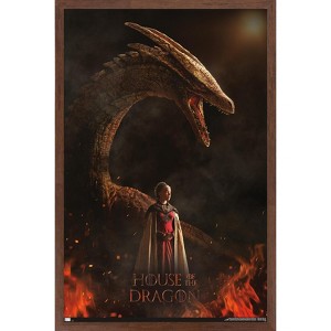 Trends International House of the Dragon - Rhaenyra Dragon One Sheet Framed Wall Poster Prints - 1 of 4