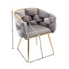 NicBex Velvet Accent Chair Modern Lounge Upholstered Armchair with Metal Legs for Bedroom,Living Room,Office - 3 of 4